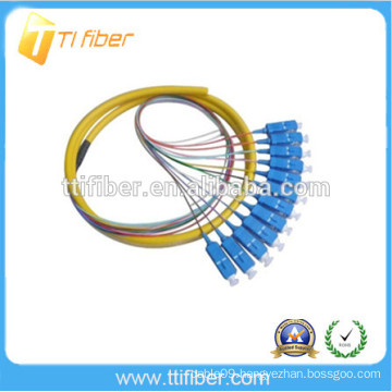 Round Type 12core SM SC Fiber Optic Pigtail